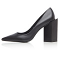 women black chunky heel shoes